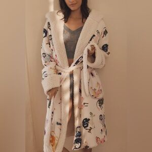 By Anthropologie Sherpa-Lined Flannel Robe